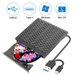 3.0 Usb Laptop Type-c External Usb-c Cd Dvd-rw Writer Drive Burner Reader Player