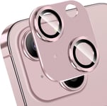 Lot De 3 Films De Protection D'appareil Photo Pour Iphone 15 6,1 Pouces / Iphone 15 Plus 6,7 Pouces], Verre De Protection Monobloc En Alliage De Zinc, Version Mise À Jour], Ultra Hd, Incassable ? Rose