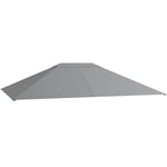 Gazebo Canopy Replacement Light Grey Polyester Fabric 397L x 297Wcm UV30+