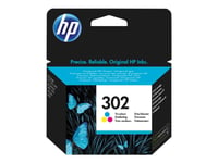 Hp 302 - 4 Ml - Färg (Cyan, Magenta, Gul) - Original - Bläckpatron - För Deskjet 1110, 21Xx, 36Xx  Envy 45Xx  Officejet 38Xx, 46Xx, 52Xx