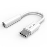 ENKAY AT107 - USB-C till 3,5 mm adapter för hörlurar - Vit