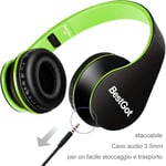 BestGot Kids Headphones for Childrens Wired with Microphone with Detachable