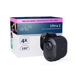 Arlo Ultra 2 Security Camera Outdoor, 4K UHD, Wireless CCTV, 6-Month Battery, Colour Night Vision, Weatherproof, Bright Spotlight, 2-Way Audio, Camera Only, Free Trial of Arlo Secure, Black