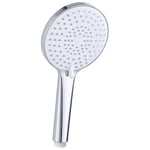 YEAUPE PRO Pommeau de douche haute pression – Douchette à main avec 3 modes de jet, pommeau de douche rond (Φ120 mm), pommeau de douche haute pression, pommeau de douche à économie d'eau, chromé