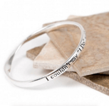 Bridesmaid Wedding I couldn't say "I Do"  Quote Message Bangle Bracelet