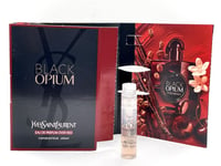 YVES SAINT LAURENT BLACK OPIUM 1.2ml EDP OVER RED SAMPLE SPRAY