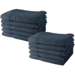 TODAY Set Med 10 Today Handdukar 50x90 Cm 100% Bomull - Denim