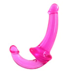 Crystal Clear Curveball Double Ended Pink Dildo