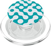 Turquoise Aqua Cyan Circle Blue Ripples Pulsating Pattern PopSockets PopGrip pour MagSafe