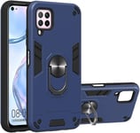 Nova 6 Se Étuiultra Mince Hybride Double Action Militaire Anti Grand Support Rotatif Antichoc Housse De Protection Mobile Pour Huawei Nova 6 Se 6.4"" Bleu Saphir