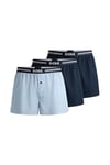 BOSS Mens 3P Woven Boxer Three-Pack of Pyjama Shorts in Cotton poplin