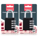 2x 4 Digit Combination Padlock Heavy Duty Outdoor Lock Gym Travel Luggage Locker