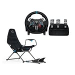 Pack Volant de Course G29 Driving Force LOGITECH - PS5 et PC + Siège de Pilote PLAYSEAT + Pédale de frein