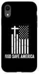 iPhone XR God Save America Sign,God American Flag Jesus Save America Case