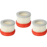 Set de 3x filtres d'aspirateur compatible avec Dreame H11, H11 Max, T10, T20 aspirateur à batterie - Filtre principal avec mousse intérieure - Vhbw