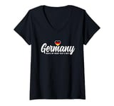 Womens German Souvenirs Makes My Heart Skip A Beat I Love Germany V-Neck T-Shirt