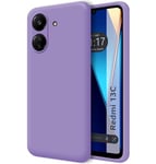 Tumundosmartphone Ultra Soft Liquid Silicone Case for Xiaomi Redmi 13C Purple