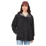 Marmot Wm's 78 All Weather Parka, Veste de pluie imperméable, manteau de pluie coupe-vent, coupe-vent hardshell pliable respirant, idéal pour la randonnée et le vélo, Femme, Black, S