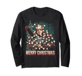 Merry Christmas Horror Fan Slasher 80s-Themed Long Sleeve T-Shirt