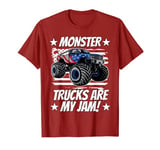 Monster Trucks Are My Jam American Flag USA Patriotic T-Shirt