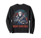 Merry Christmas Horror Fan Slasher 80s-Themed Sweatshirt