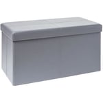 Banc Coffre Rangement Pliable Gris Clair - Homerokk