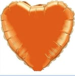 Heart Foil Balloon Helium Birthday Balloons Romantic Valentines Love anniversary balloons Party Decoration 18 inch balloons Orange Color Pack of 1