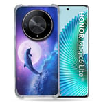 Cokitec Coque Renforcée pour Honor Magic 6 Lite 5G Animal Dauphin Vague