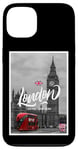 Coque pour iPhone 13 Black & White Retro Real London with Big Ben, London Skyline