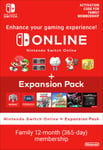 Nintendo Switch Online Family Membership + Expansion Pack