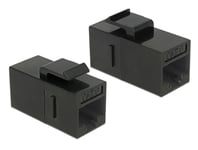 DELOCK – 86381 Keystone-moduuli, RJ45-liitäntä - RJ45-liitäntä, Cat6, UTP, musta