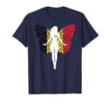 Belgian Girl Roots Belgium Flag Pride Womens Butterfly T-Shirt