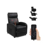 Fauteuil Relax Fauteuil de massage électrique avec chauffage. 2 zones de massage puissantes.Réglable en Hauteur