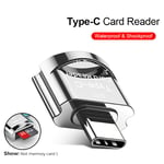 Adaptateur OTG de type C vers Micro-SD TF,lecteur de carte mémoire intelligent pour Samsung Micro USB vers Micro-SD,adaptateur pour Xiaomi Macbook - Type Argent