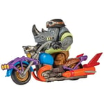 Teenage Mutant Ninja Turtles Mutant Mayhem Chopper Cycle 83447 Figurine Exclusive Rocksteady pour Les garçons de 4 à 7 Ans et Les Fans de TMNT