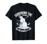 Christmas Surviving The Teacher Life One Meltdown At A Time T-Shirt