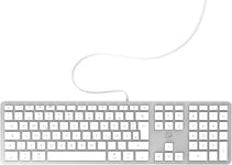 Clavier Allemand Qwertz Filaire Pour Mac \ Blanc Et Argenté