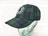 FRED PERRY Canvas Cap Mens Black Watch Tartan Hat O/S Blend Sports Caps BNWT