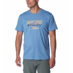 COLUMBIA Men's Path Lake Graphic Tee Ii Undershirt, Skyler, Peak 2, XL