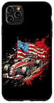 iPhone 11 Pro Max Vintage Auto Racing Car American Flag 4th of July, Auto Race Case