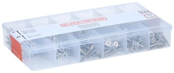 BLACK+DECKER Screw Assortment - 332 Pieces - PH1 - PH2 - Wood Screw Set