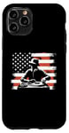 Coque pour iPhone 11 Pro Drapeau américain DJ – Amoureux de la platine Deejay des États-Unis patriotiques