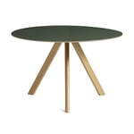 HAY CPH20 2.0 matbord o120 cm Green linoleum-lacquered oak