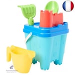 Jouets Ecoiffier - 617 - Seau garni château fort 18,5 cm - Jeu de plage pour