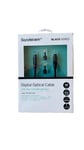 Sandstrom Black Series 1M Digital Optical Cable With Mini TOSLINK Adaptors - NEW