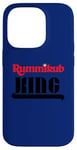 Coque pour iPhone 14 Pro Logo Rummikub King avec encre noire Royal Crown