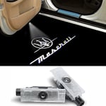 Crea - 2 pièces lumières de bienvenue pour Maserati Ghibli Levante Quattroporte projecteur Laser Led lumières Logo lumières de porte lampadaire Style