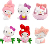 Hello Kitty Pop Lot De 6 Figurines De Gâteau Chat Kitty Décoration De Gâteau Pour Anniversaire D'enfant Décoration De Gâteau