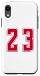 iPhone XR Red Number 23 Team Junior Sports Numbered Uniform Case