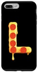 Coque pour iPhone 7 Plus/8 Plus Lettre L - Initiale de pizza - Pour fête d'enfant - Anniversaire assorti